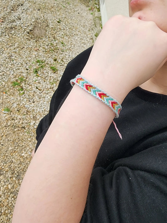 Bracelet brésilien chevron avec bordure - Tiffany'sCrea 10.00