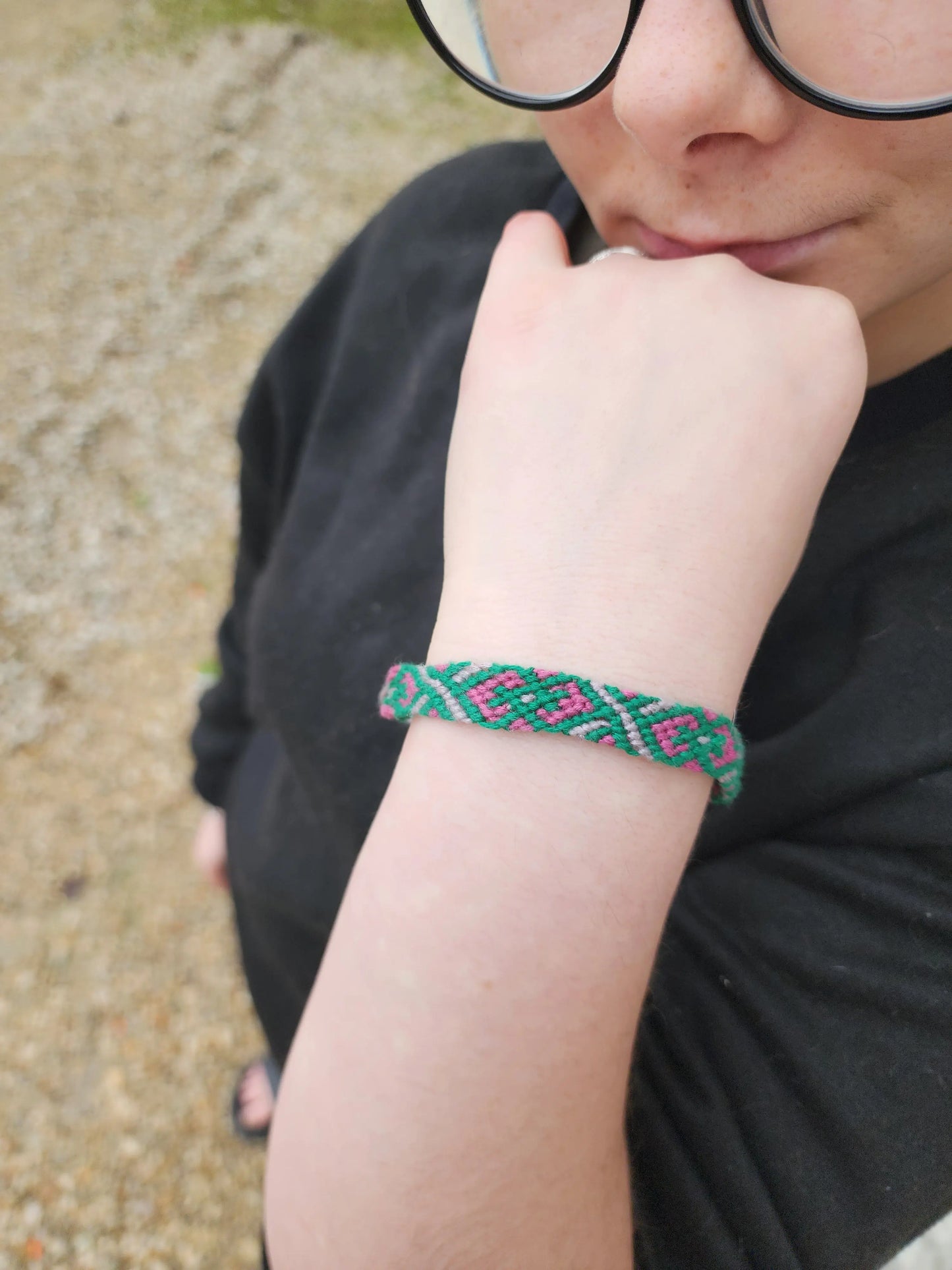 Bracelet brésilien croix + losange - Tiffany'sCrea